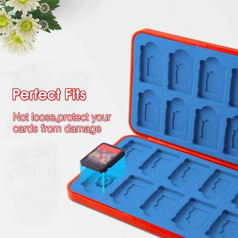 PERFECTSIGHT Store Switch Game Card Case for Nintendo Switch 2/ OLED / Lite, Cute 48 Switch Game Holder Cartridge Case for Game Cards and SD Cards, Kawaii Portable Compact Storage Box, Red - Image 3